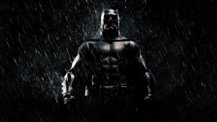 Batman in the rain