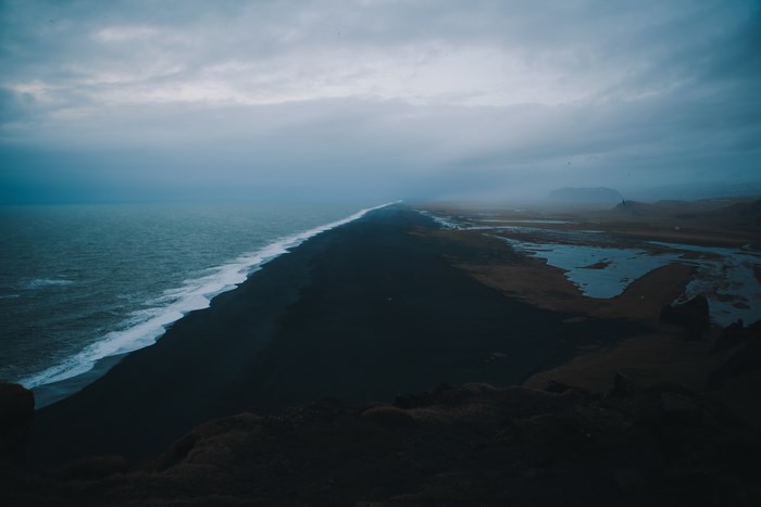 Black Sand Beach in Vik, Iceland