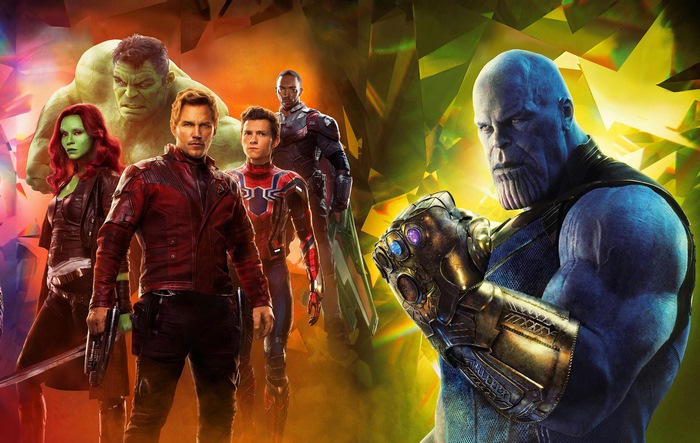Avengers: Infinity War Poster with Thanos and Heroes
