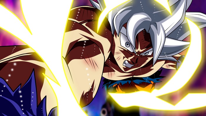 Goku from Dragon Ball Super in Ultra Instinct