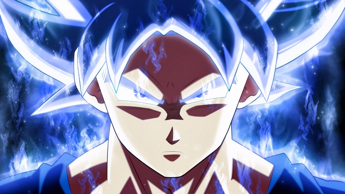 Goku from Dragon Ball Super in Ultra Instinct