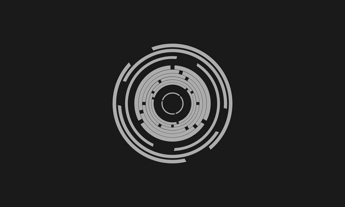 Abstract digital art concentric circles