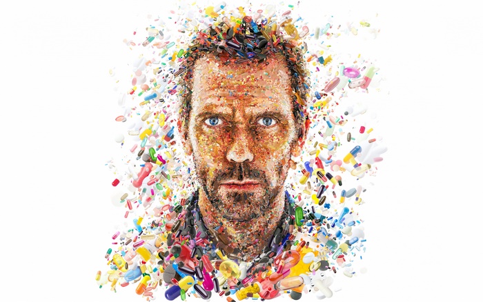 Dr. Gregory House made of pills