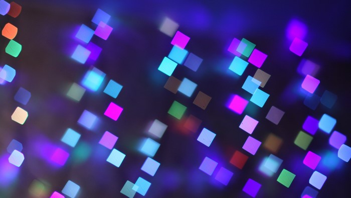 Abstract colorful square bokeh lights 4K