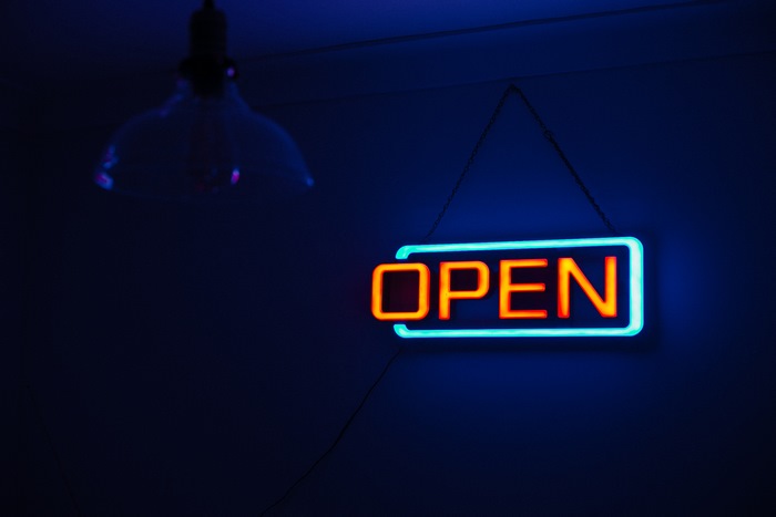 Neon open sign board