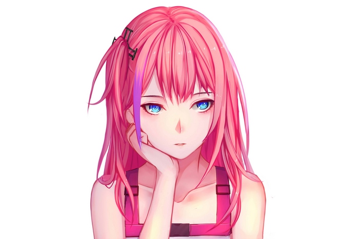 Girls Frontline Anime Girl with Pink Hair and Blue Eyes