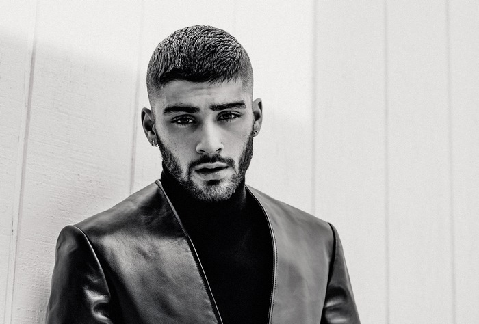 Zayn Malik in black and white