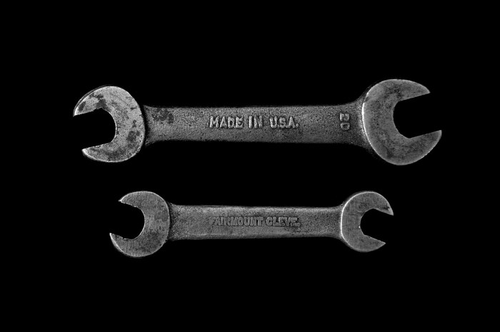 Two wrenches, one labeled "MADE IN USA"