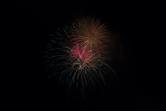 Colorful Fireworks Celebration in Night Sky