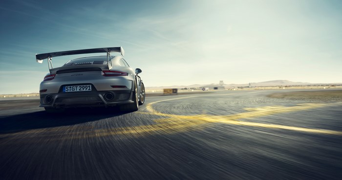 Porsche 911 GT2 RS on a Racetrack