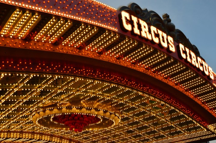 Circus Circus Las Vegas Marquee at Dusk