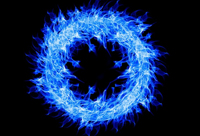 Blue fire ring