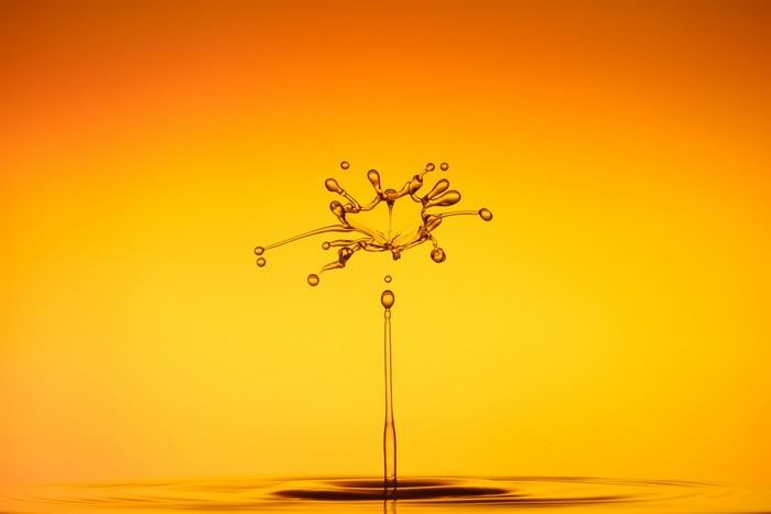 Water drop splash photography