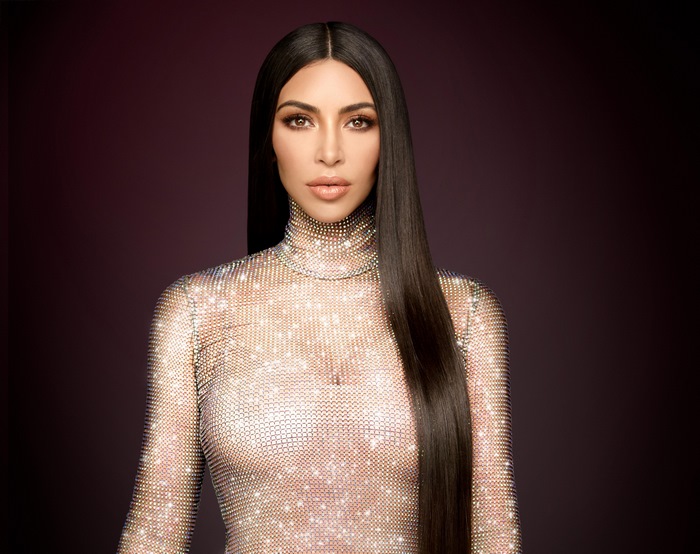 Kim Kardashian in Sparkling Dress with Sleek Hair 4K