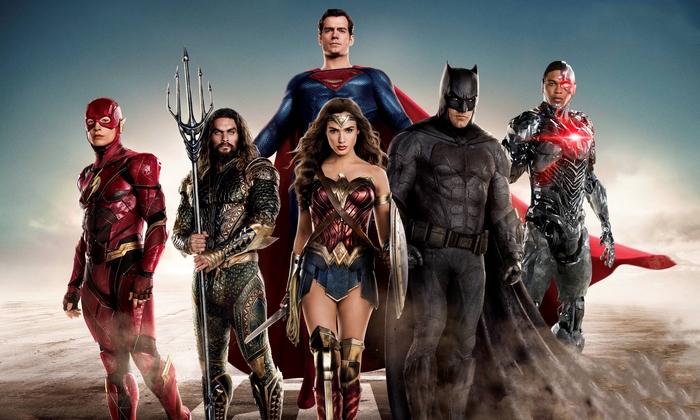 Justice League: Batman, Superman, Wonder Woman, Aquaman, Flash, Cyborg
