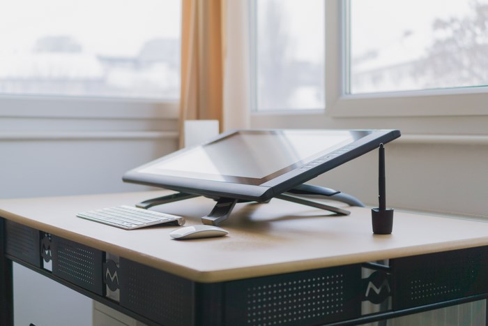 Wacom Cintiq drawing tablet on a desk