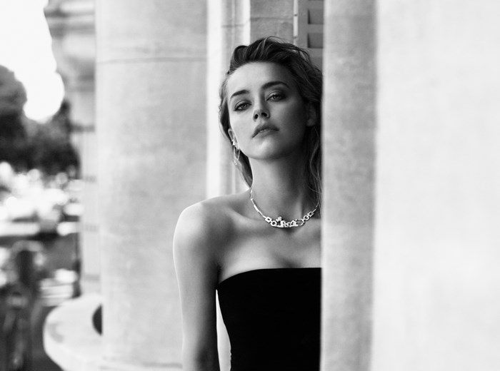 Amber Heard in monochrome