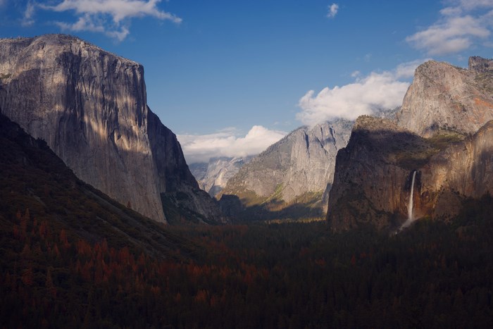 Yosemite Valley with El Capitan and Waterfall