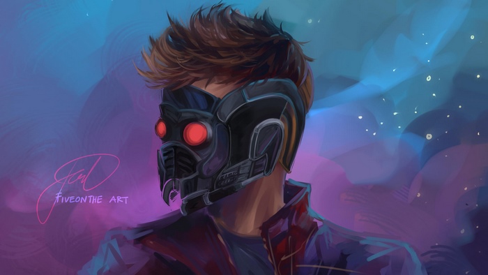 Star-Lord from Guardians of the Galaxy digital art