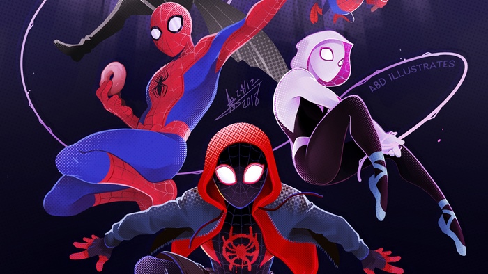Spider-Man: Into the Spider-Verse characters artwork