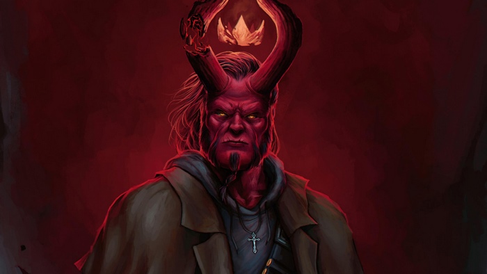 Hellboy with Crown and Horns