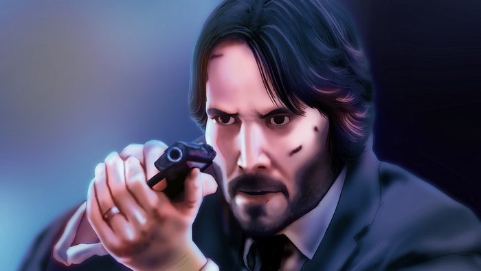 John Wick from John Wick 4K artwork