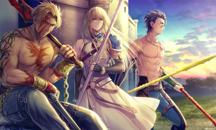 Beowulf, Diarmuid Ua Duibhne, and Fionn mac Cumhaill from Fate/Grand Order