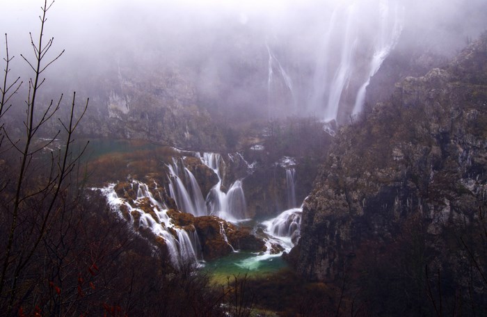 Waterfalls in Plitvice Lakes National Park, Croatia