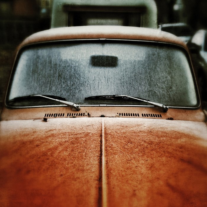 Volkswagen Beetle hood and windshield