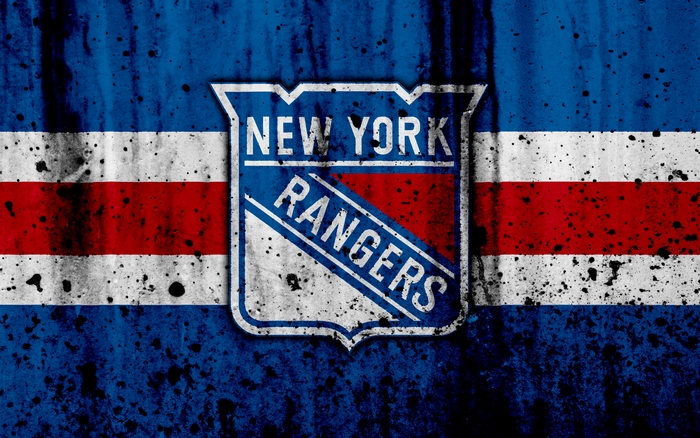 New York Rangers NHL Logo on Textured Background