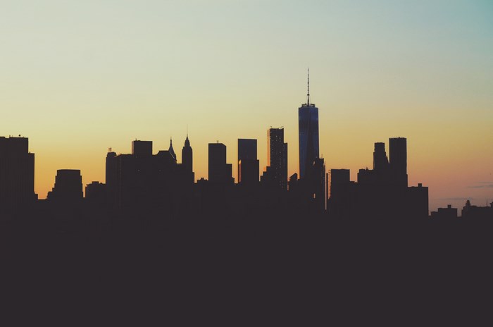 New York City Skyline at Sunset