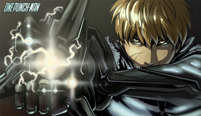 Genos from One-Punch Man with cybernetic arm