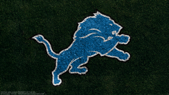 Detroit Lions NFL Logo on Grass