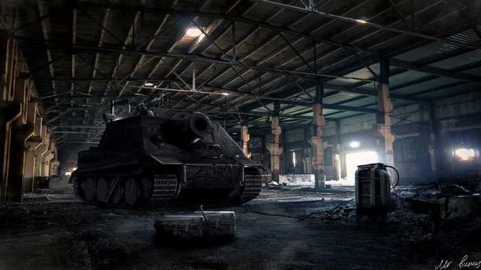 World of Tanks in abandoned factory