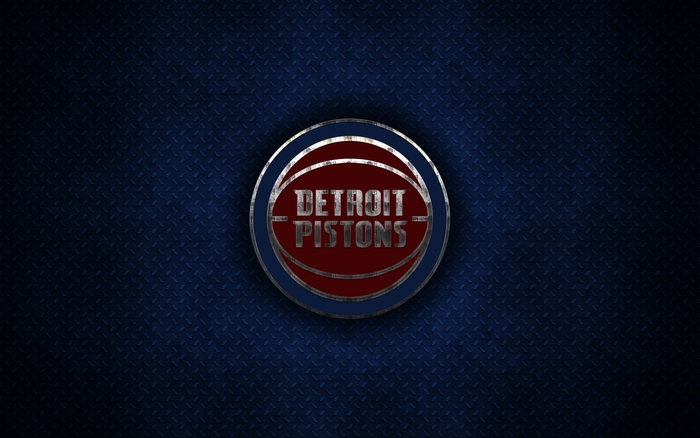 Detroit Pistons Logo on Textured Blue Background