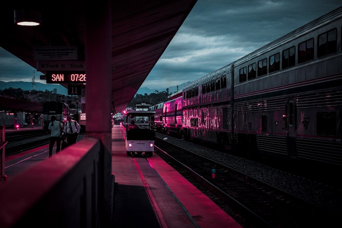 6353x4235 stop, platform, Free pictures, metro, cart, street, neon ...