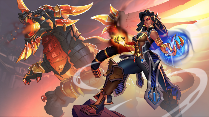 Imani and Dragon from Paladins