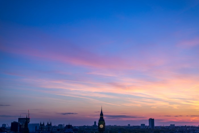 Iconic Big Ben at Colorful London Dusk