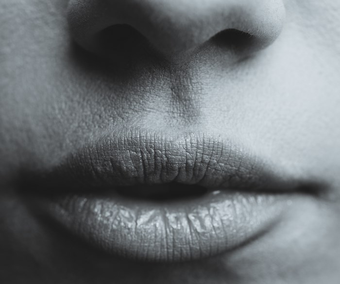 Close-up of lips and nose