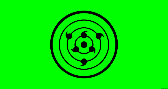 Minimalist Green Rinnegan Symbol Naruto