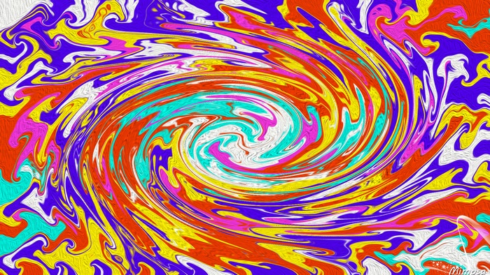 Abstract Swirl of Colorful Digital Art