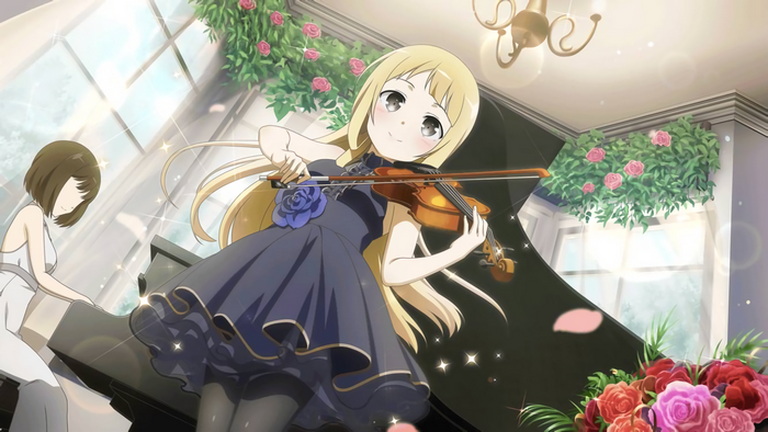 Sonoko Nogi plays violin with a pianist