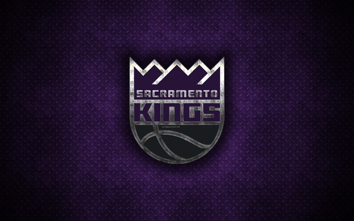 Sacramento Kings logo on a purple textured background