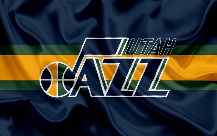 Utah Jazz Logo on Waving Fabric