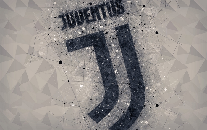 Abstract Juventus F.C. Logo with Geometric Network