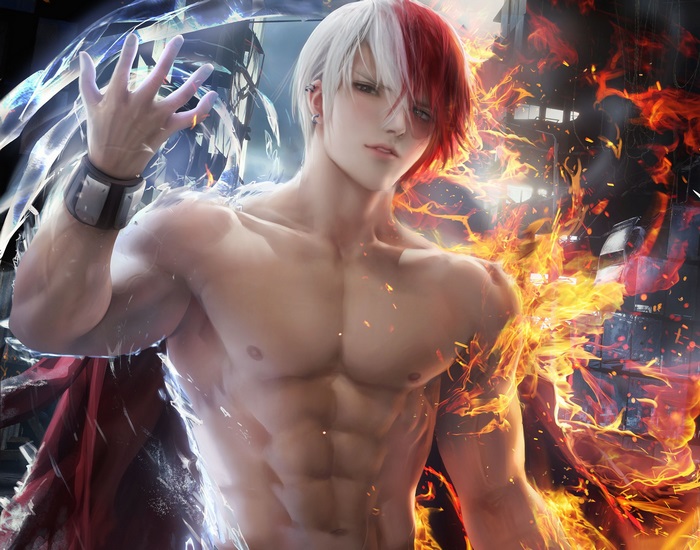 Shouto Todoroki Ice and Fire Powers