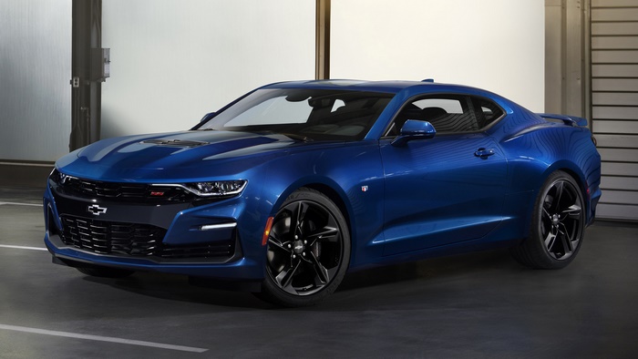 Blue Chevrolet Camaro SS Muscle Car