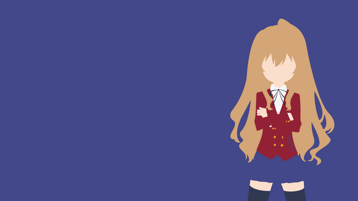 Taiga Aisaka from Toradora! minimalist illustration