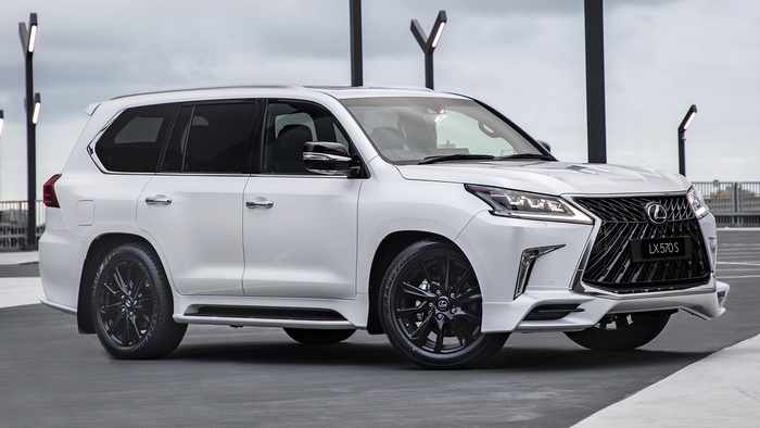 White Lexus LX 570S SUV parked outdoors