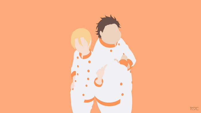 Isami Aldini and Takumi Aldini from Food Wars!